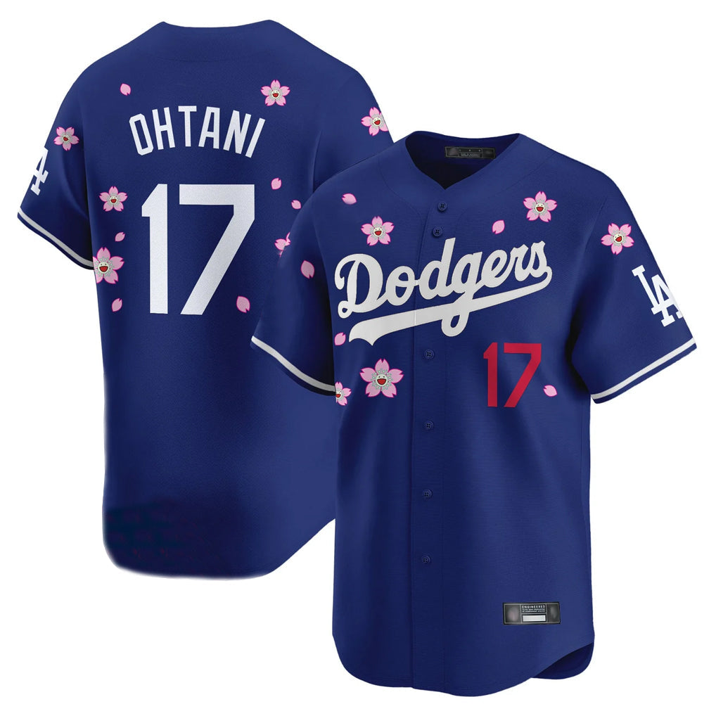 Pouc LA.Dodgers #17 Shohei Ohtani Player Royal Tokyo Series Vapor Premier Limited Stitched Jerseys