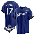 Pouc LA.Dodgers #17 Shohei Ohtani Player Royal World Series City Connect Home Game Stitched Jerseys