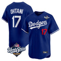 Pouc LA.Dodgers #17 Shohei Ohtani Player Royal World Series Limited Home Stitched Jerseys