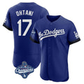 Pouc LA.Dodgers #17 Shohei Ohtani Player Royal World Series Meet City Connect Elite Home Stitched Jerseys