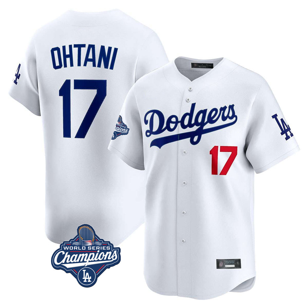 Pouc LA.Dodgers #17 Shohei Ohtani Player White World Series Meet Limited Home Stitched Jerseys