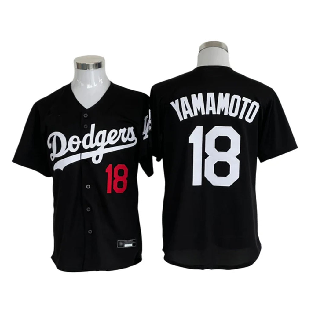 Pouc LA.Dodgers #18 Yoshinobu Yamamoto Player Black Limited Home Stitched Jerseys