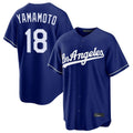 Pouc LA.Dodgers #18 Yoshinobu Yamamoto Player Royal Game Stitched Jerseys