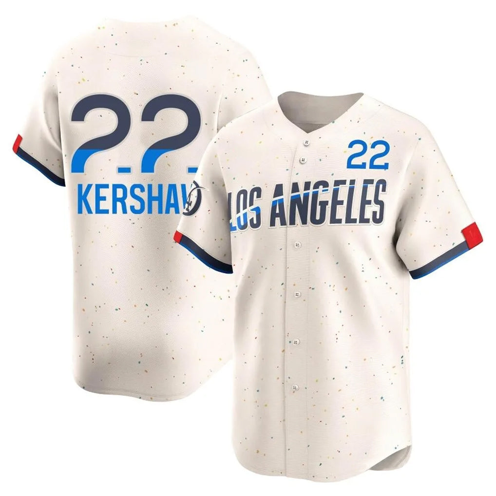 Pouc LA.Dodgers #22 Clayton Kershaw Player Cream City Connect Limited Home Stitched Jerseys