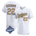 Pouc LA.Dodgers #22 Clayton Kershaw Player Gold World Series Meet Limited Elite Home Stitched Jerseys