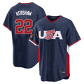 Pouc LA.Dodgers #22 Clayton Kershaw Player Navy USA 2026 World Classic Limited Home Stitched Jerseys