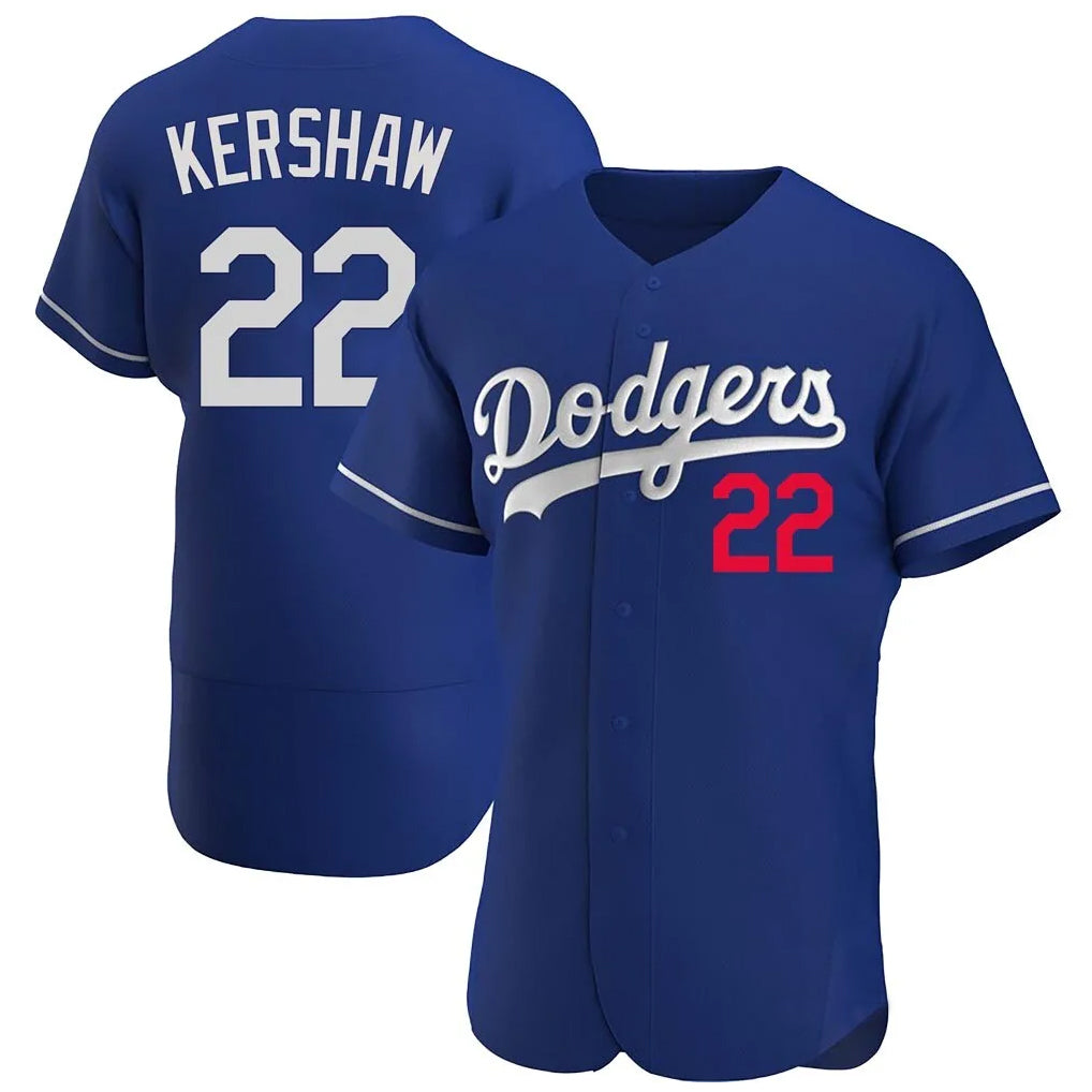 Pouc LA.Dodgers #22 Clayton Kershaw Player Royal Limited Elite Home Stitched Jerseys