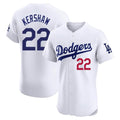 Pouc LA.Dodgers #22 Clayton Kershaw Player White Limited Elite Stitched Jerseys