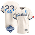 Pouc LA.Dodgers #23 Kyle Tucker Player Cream World Series Meet City Connect Limited Home Stitched Jerseys
