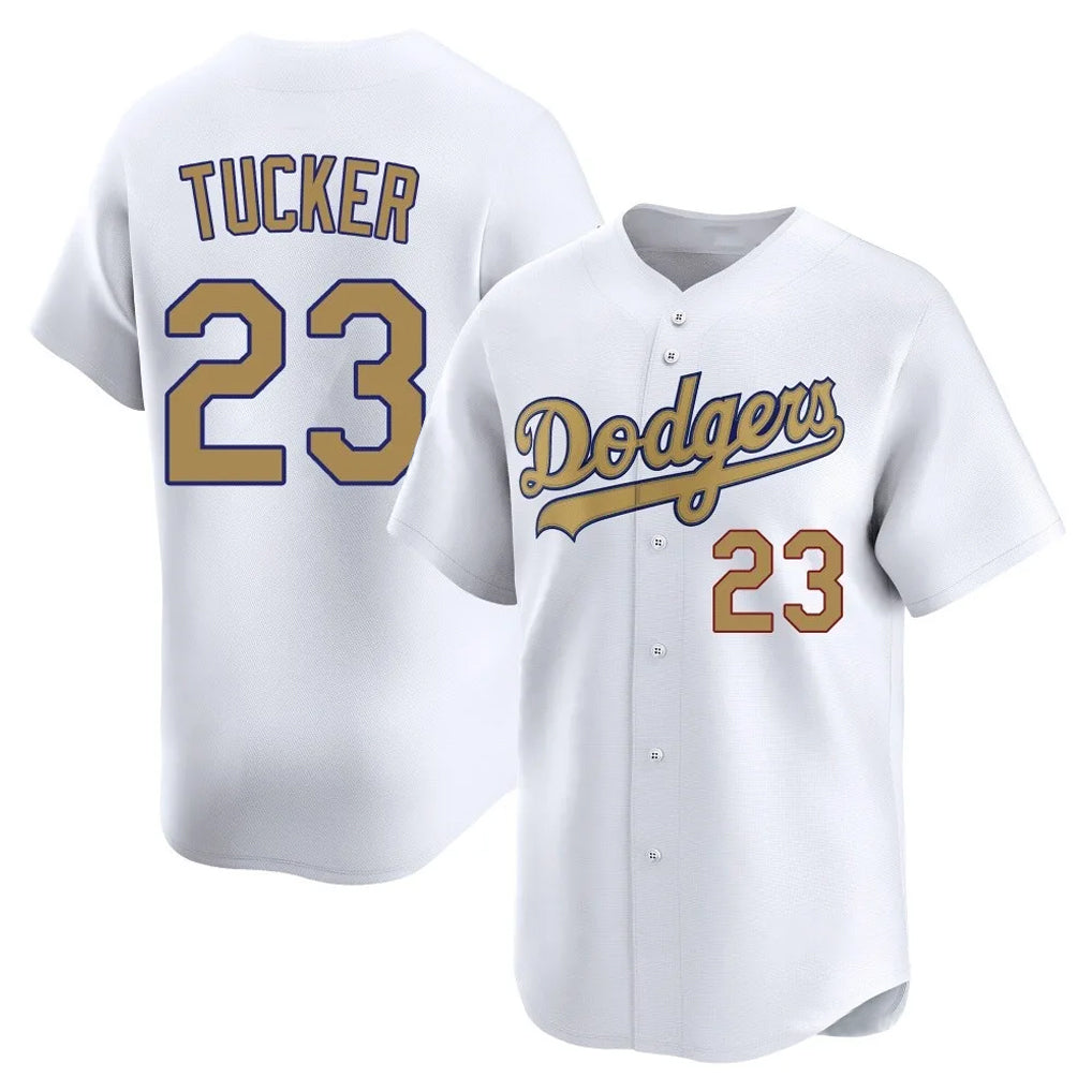 Pouc LA.Dodgers #23 Kyle Tucker Player Gold Collection Limited Home Stitched Jerseys