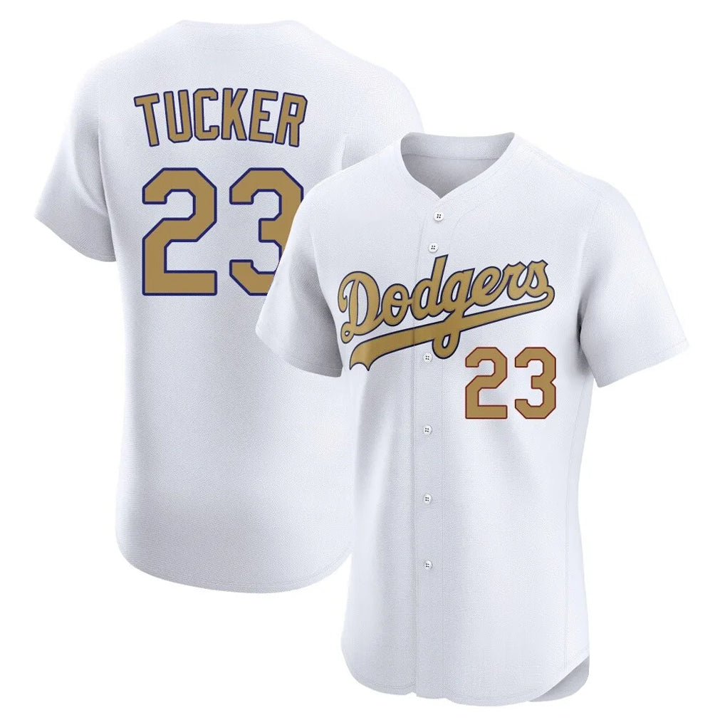 Pouc LA.Dodgers #23 Kyle Tucker Player Gold Limited Elite Home Stitched Jerseys