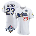 Pouc LA.Dodgers #23 Kyle Tucker Player Gold White World Series 2026 Collection Stadium Limited Elite Stitched Jerseys