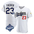 Pouc LA.Dodgers #23 Kyle Tucker Player Gold White World Series Meet 2026 Collection Stadium Limited Elite Stitched Jerseys