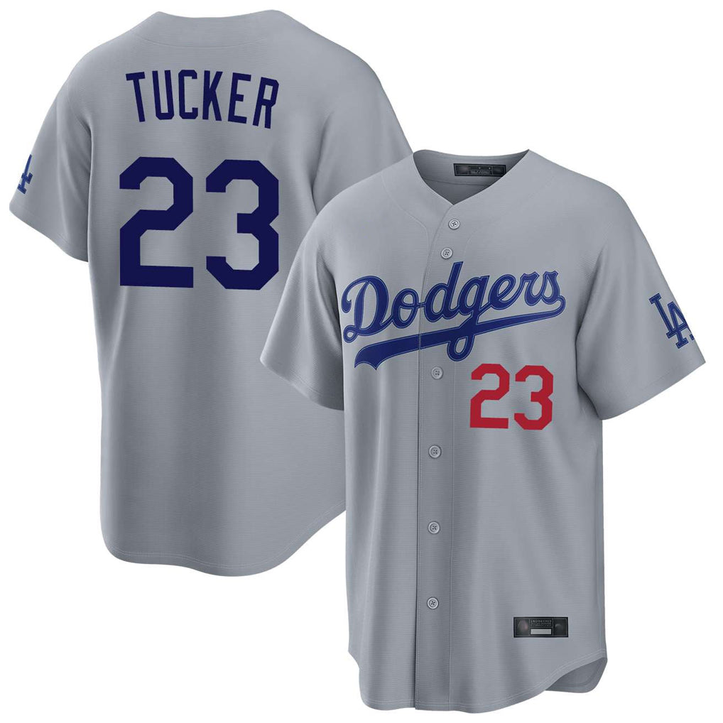 Pouc LA.Dodgers #23 Kyle Tucker Player Gray Game Home Stitched Jerseys