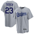 Pouc LA.Dodgers #23 Kyle Tucker Player Gray Game Stitched Jerseys