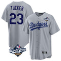 Pouc LA.Dodgers #23 Kyle Tucker Player Gray World Series Game Stitched Jerseys