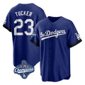 Pouc LA.Dodgers #23 Kyle Tucker Player Royal World Series Meet City Connect Home Game Stitched Jerseys