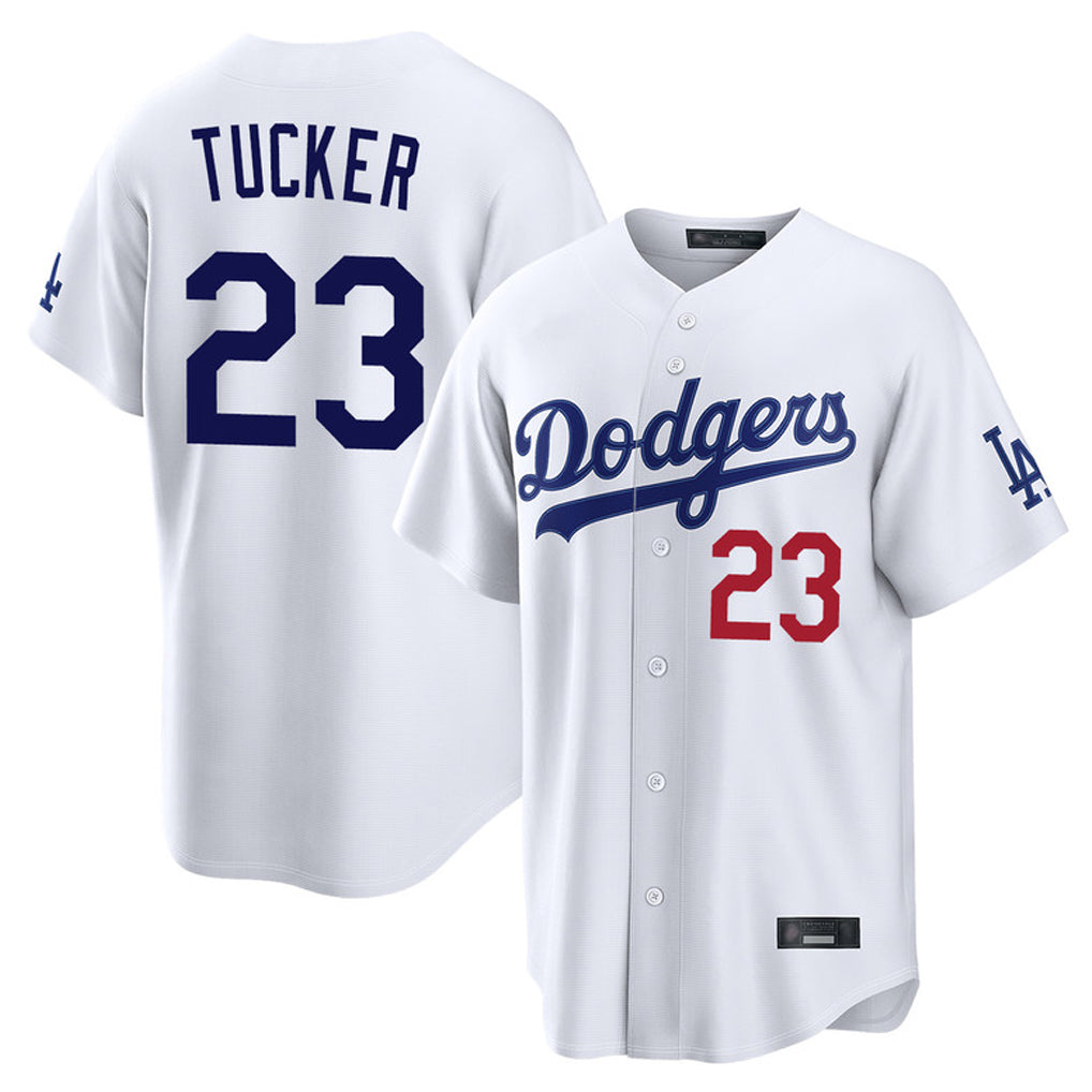 Pouc LA.Dodgers #23 Kyle Tucker Player White Home Game Stitched Jerseys