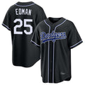 Pouc LA.Dodgers #25 Tommy Edman Player Black Carbon Limited Home Stitched Jerseys