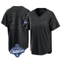 Pouc LA.Dodgers #25 Tommy Edman Player Black World Series Meet Pitch Fashion T-shirt Stitched Jerseys