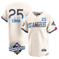 Pouc LA.Dodgers #25 Tommy Edman Player Cream World Series City Connect Limited Home Stitched Jerseys