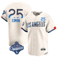Pouc LA.Dodgers #25 Tommy Edman Player Cream World Series Meet City Connect Limited Home Stitched Jerseys