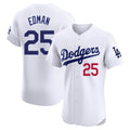 Pouc LA.Dodgers #25 Tommy Edman Player Gold White Limited Elite Home Stitched Jerseys