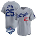 Pouc LA.Dodgers #25 Tommy Edman Player Gray World Series Meet Limited Home Stitched Jerseys
