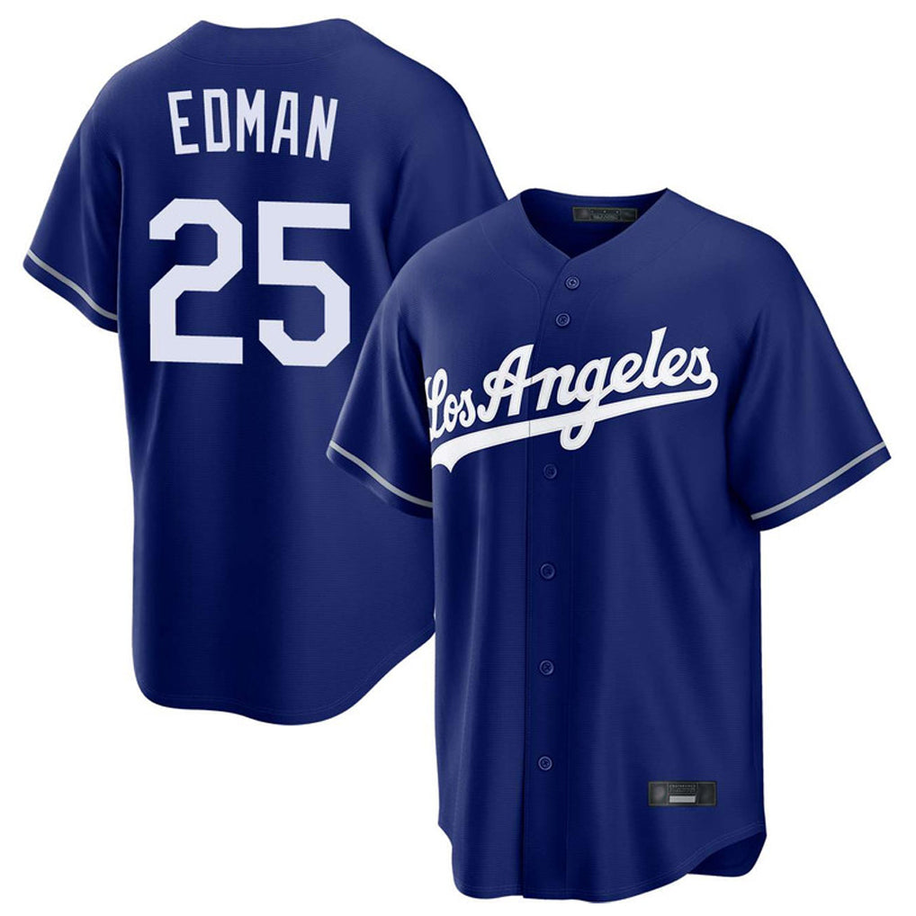 Pouc LA.Dodgers #25 Tommy Edman Player Royal Game Stitched Jerseys