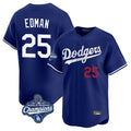 Pouc LA.Dodgers #25 Tommy Edman Player Royal World Series Meet Limited Home Stitched Jerseys
