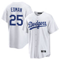 Pouc LA.Dodgers #25 Tommy Edman Player White Game Home Stitched Jerseys