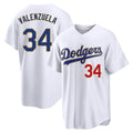 Pouc LA.Dodgers #34 Fernando Valenzuela Player Gold White 2026 Collection Stadium Limited Stitched Jerseys