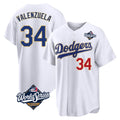 Pouc LA.Dodgers #34 Fernando Valenzuela Player Gold White World Series 2026 Collection Stadium Limited Stitched Jerseys
