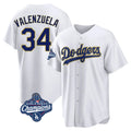 Pouc LA.Dodgers #34 Fernando Valenzuela Player Gold White World Series Meet 2026 Collection Stadium Game Stitched Jerseys