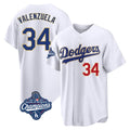 Pouc LA.Dodgers #34 Fernando Valenzuela Player Gold White World Series Meet 2026 Collection Stadium Limited Stitched Jerseys