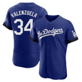 Pouc LA.Dodgers #34 Fernando Valenzuela Player Royal City Connect Elite Home Stitched Jerseys