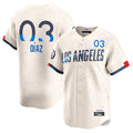 Pouc LA.Dodgers #3 Edwin D¡§aaz Player Cream City Connect Limited Home Stitched Jerseys