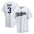 Pouc LA.Dodgers #3 Edwin D¡§aaz Player Gold White 2026 Collection Stadium Game Stitched Jerseys