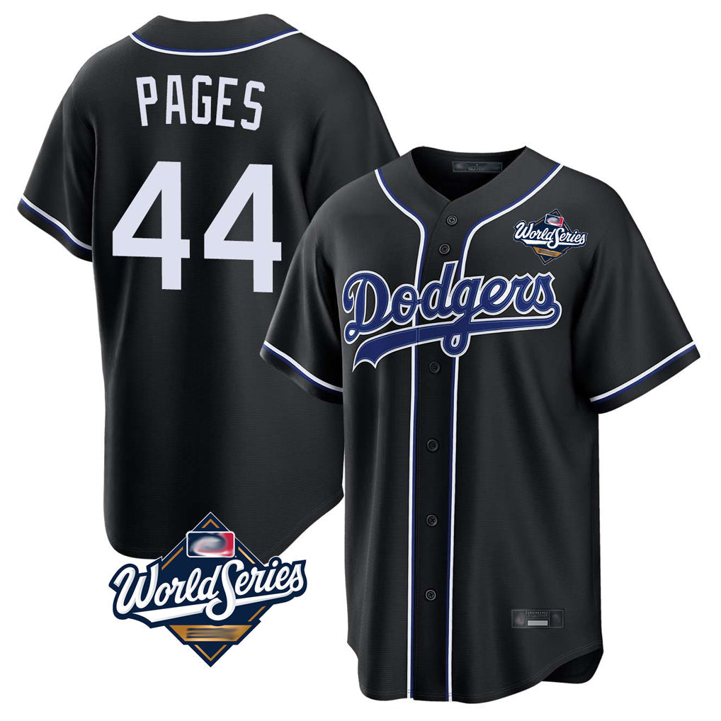Pouc LA.Dodgers #44 Andy Pages Player Black World Series Carbon Limited Home Stitched Jerseys