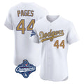 Pouc LA.Dodgers #44 Andy Pages Player Gold World Series Meet Limited Elite Home Stitched Jerseys