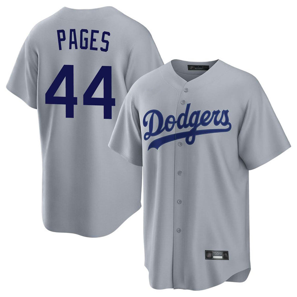 Pouc LA.Dodgers #44 Andy Pages Player Gray Game Stitched Jerseys