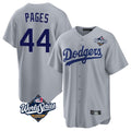 Pouc LA.Dodgers #44 Andy Pages Player Gray World Series Game Stitched Jerseys