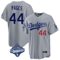Pouc LA.Dodgers #44 Andy Pages Player Gray World Series Meet Game Home Stitched Jerseys