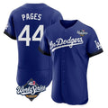Pouc LA.Dodgers #44 Andy Pages Player Royal World Series City Connect Elite Home Stitched Jerseys