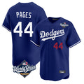 Pouc LA.Dodgers #44 Andy Pages Player Royal World Series Limited Home Stitched Jerseys