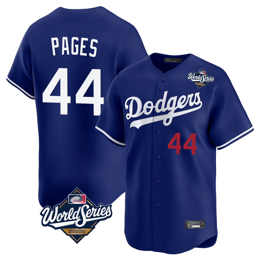 Pouc LA.Dodgers #44 Andy Pages Player Royal World Series Limited Home Stitched Jerseys