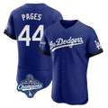 Pouc LA.Dodgers #44 Andy Pages Player Royal World Series Meet City Connect Elite Home Stitched Jerseys