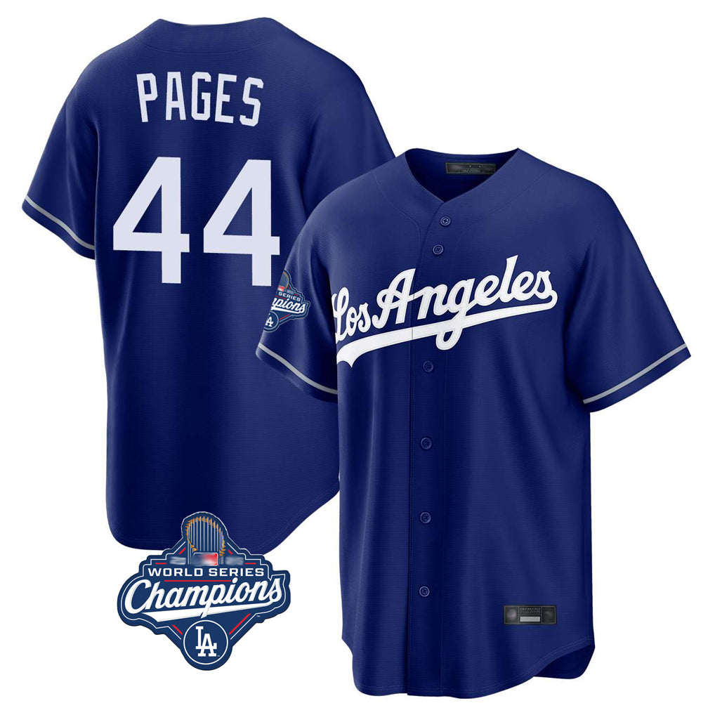 Pouc LA.Dodgers #44 Andy Pages Player Royal World Series Meet Game Stitched Jerseys