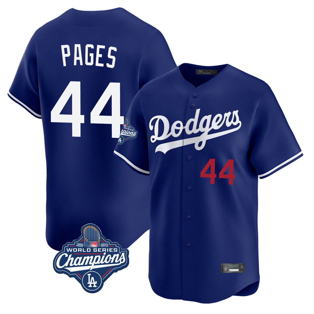 Pouc LA.Dodgers #44 Andy Pages Player Royal World Series Meet Limited Home Stitched Jerseys