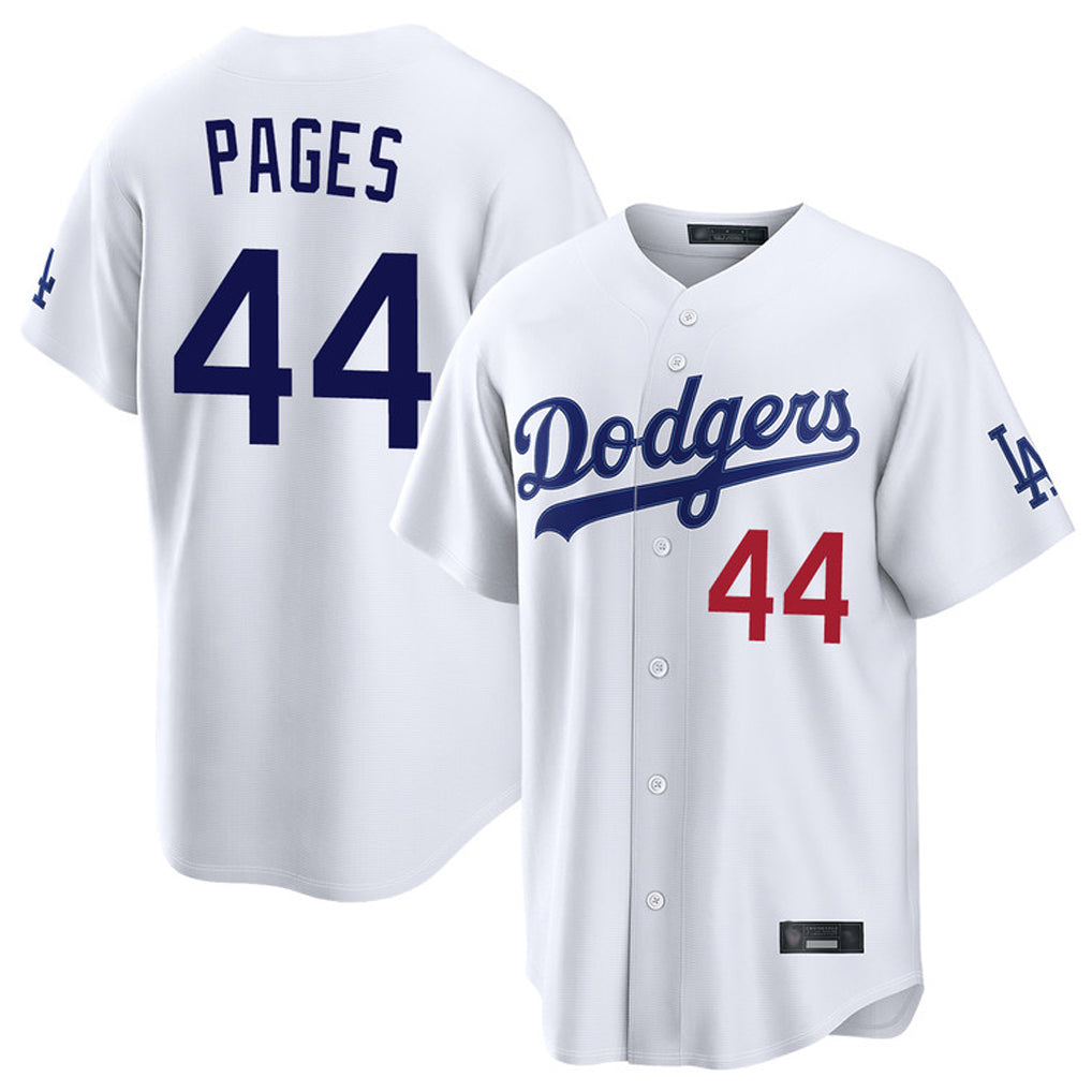 Pouc LA.Dodgers #44 Andy Pages Player White Home Game Stitched Jerseys